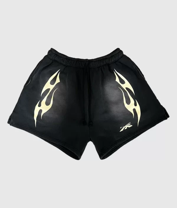 Hellstar Sports Flame Shorts Black