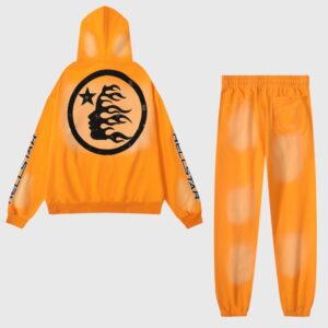 Hellstar Fire Orange Dye Tracksuit