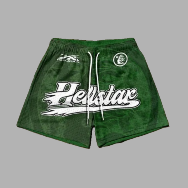 Green Hellstar Records Shorts For Men’s