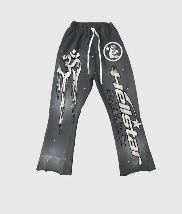 Hellstar Studios Racer Flare Sweatpants Black