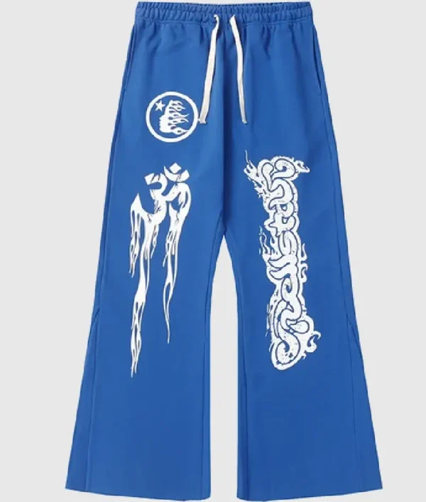 Hellstar Studios Records Yoga Sweatpants Blue