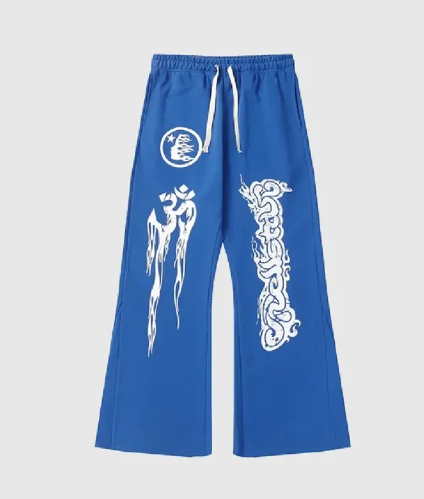 Hellstar Studios Records Yoga Sweatpants Blue