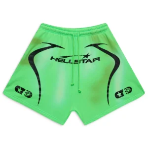 Hellstar Warm Up Green Shorts